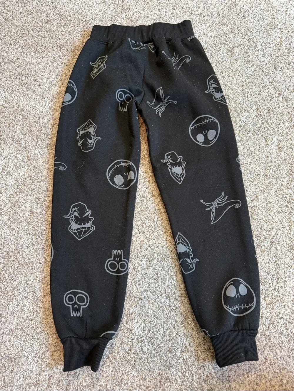 Disney Kids Matching Set Gray and Black with Green Jack Skellington Graphic - 5T